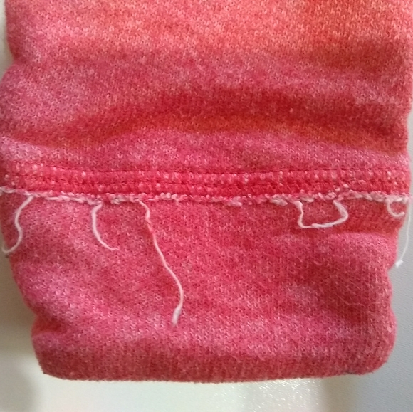 Mossimo Sweatshirt Top Distressed Lace Overlay Sweatshirt Coral Juniors - Picture 6 of 11